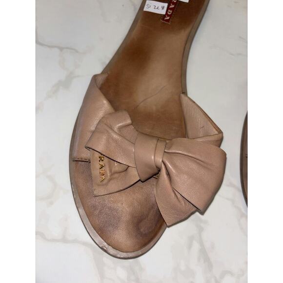 Prada Bow Leather Slides - Fair Condition - Picture 5 of 5